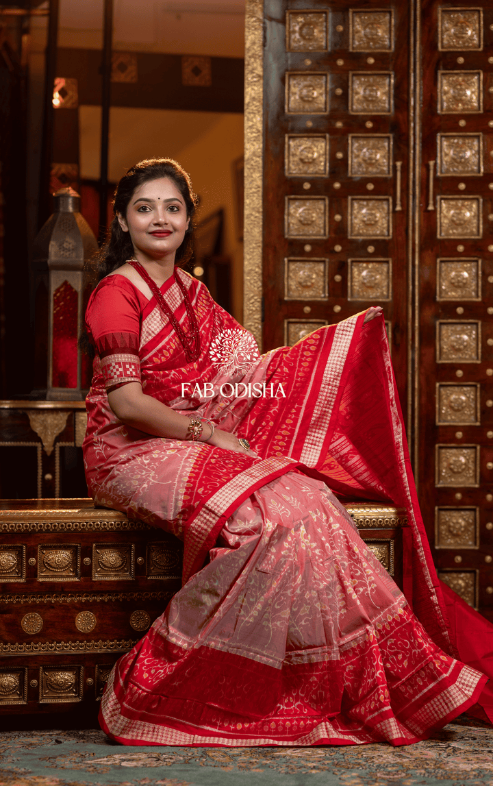 NOORANI SHRINGAR EXCLUSIVE SAMBALPURI HANDLOOM PURE SILK SAREE