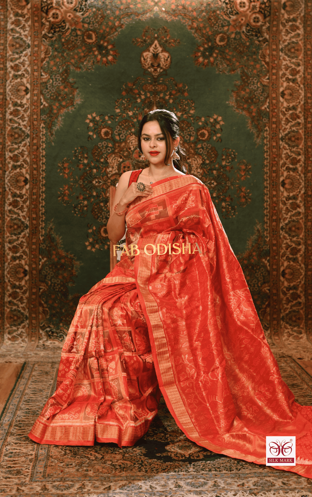 REGAL ANANTA SAMBALPURI FULL TISSUE SILK PATTA SAREE