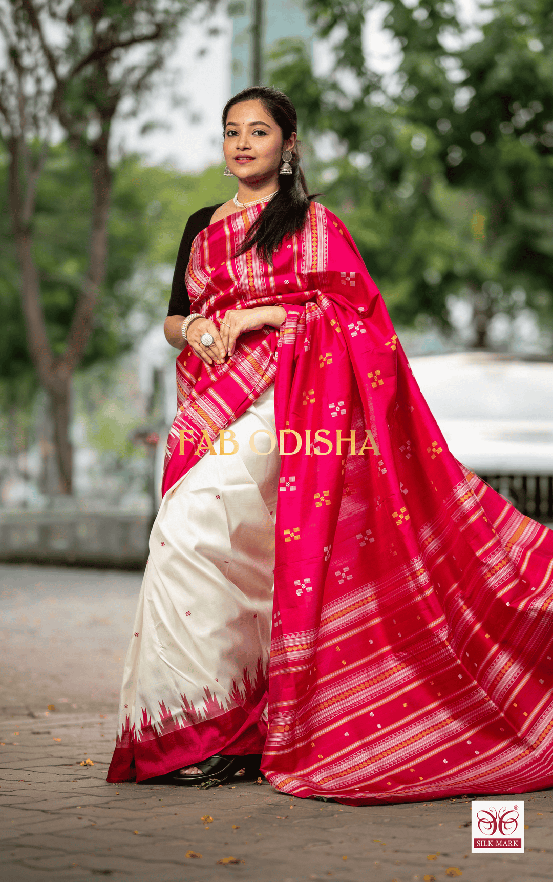 AMULYA PRISTINE EXCLUSIVE BERHAMPURI DOUBLE AANCHAL PURE SILK PATTA SAREE