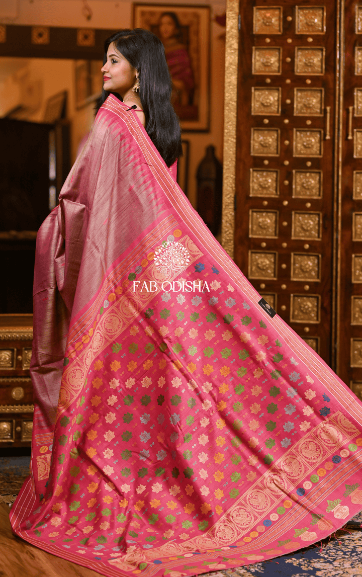 EMPRESS THREADS MASTER WEAVE SUPER FINE TUSSAR SILK SAREE