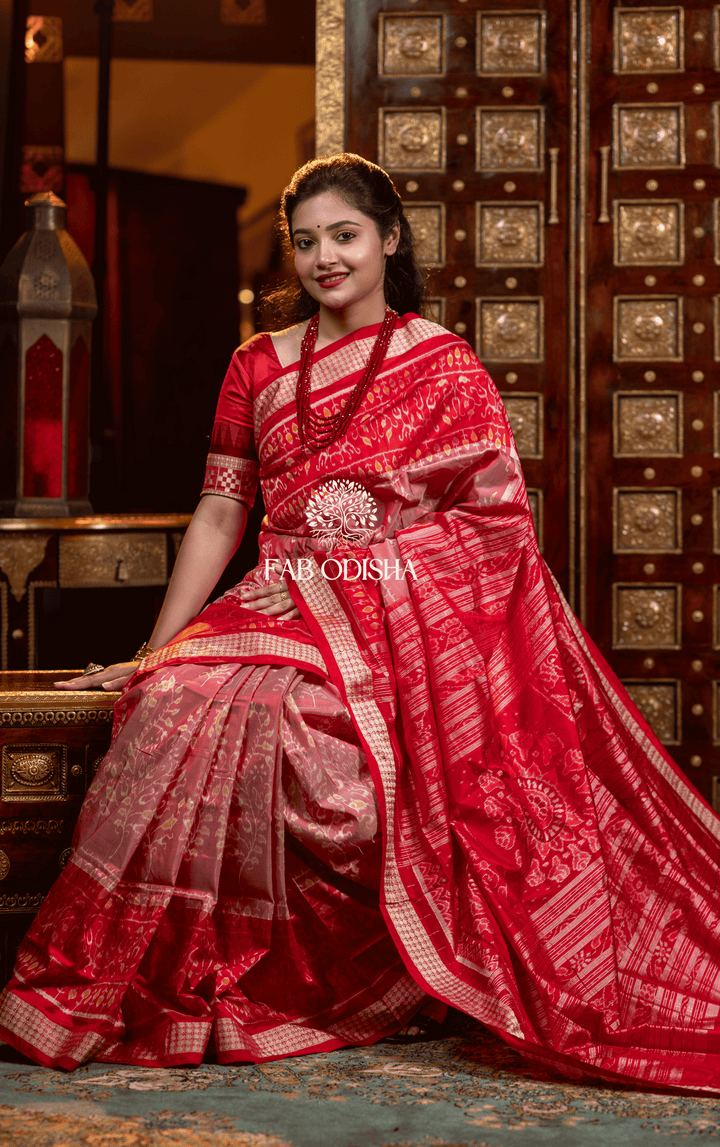 NOORANI SHRINGAR EXCLUSIVE SAMBALPURI HANDLOOM PURE SILK SAREE