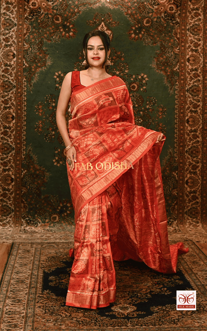 REGAL ANANTA SAMBALPURI FULL TISSUE SILK PATTA SAREE