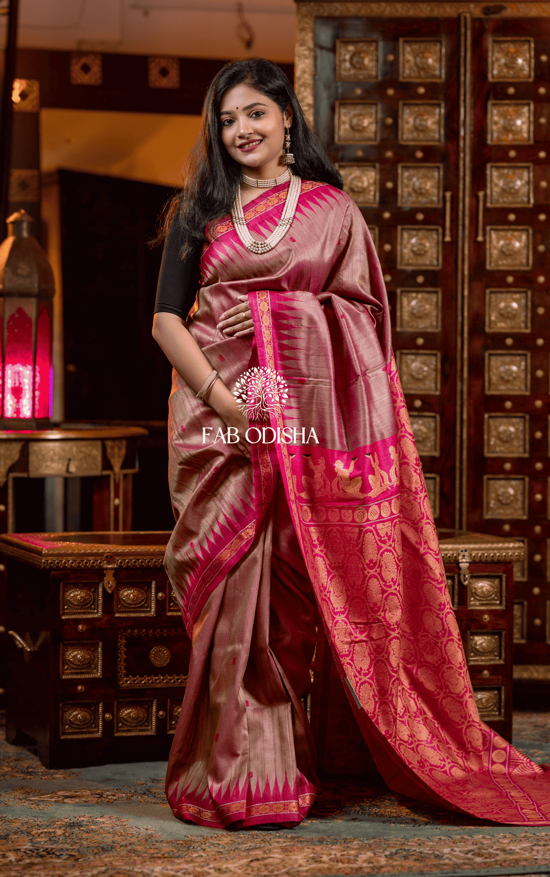 DEV VASTRA ALANKRIT MASTER WEAVE SUPER FINE TUSSAR SILK SAREE