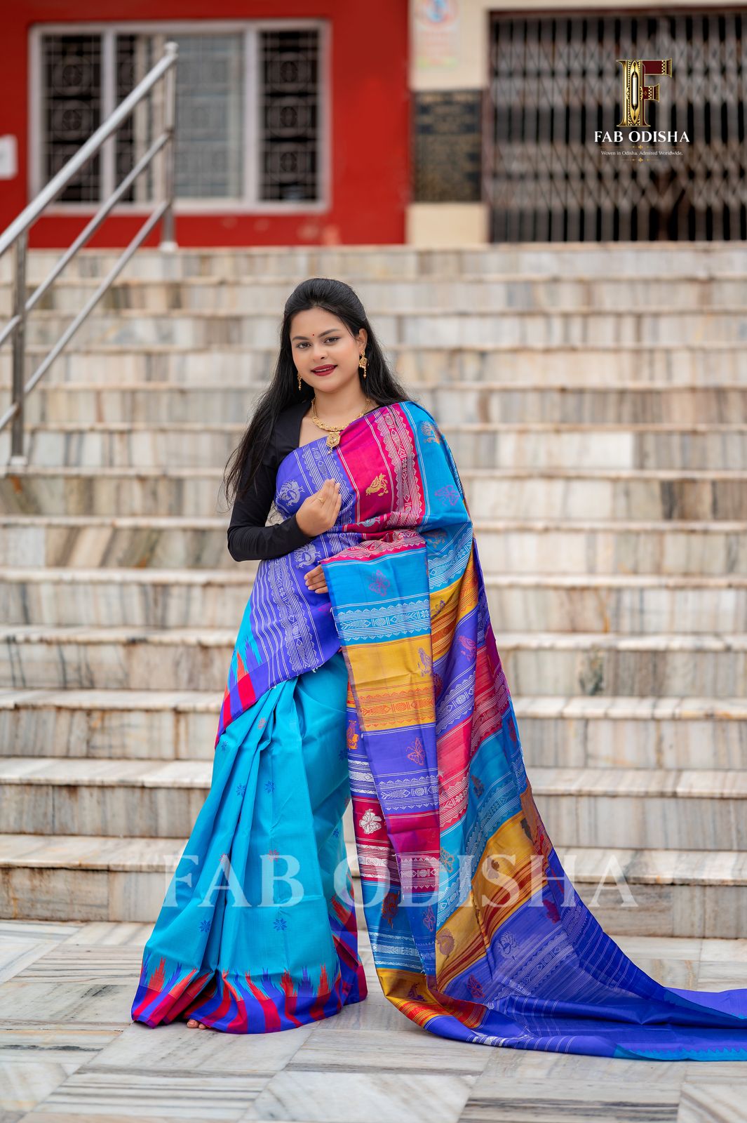 AARADHYA VASTRA BERHAMPURI HANDLOOM DOUBLE AANCHAL PURE SILK PATTA SAREE