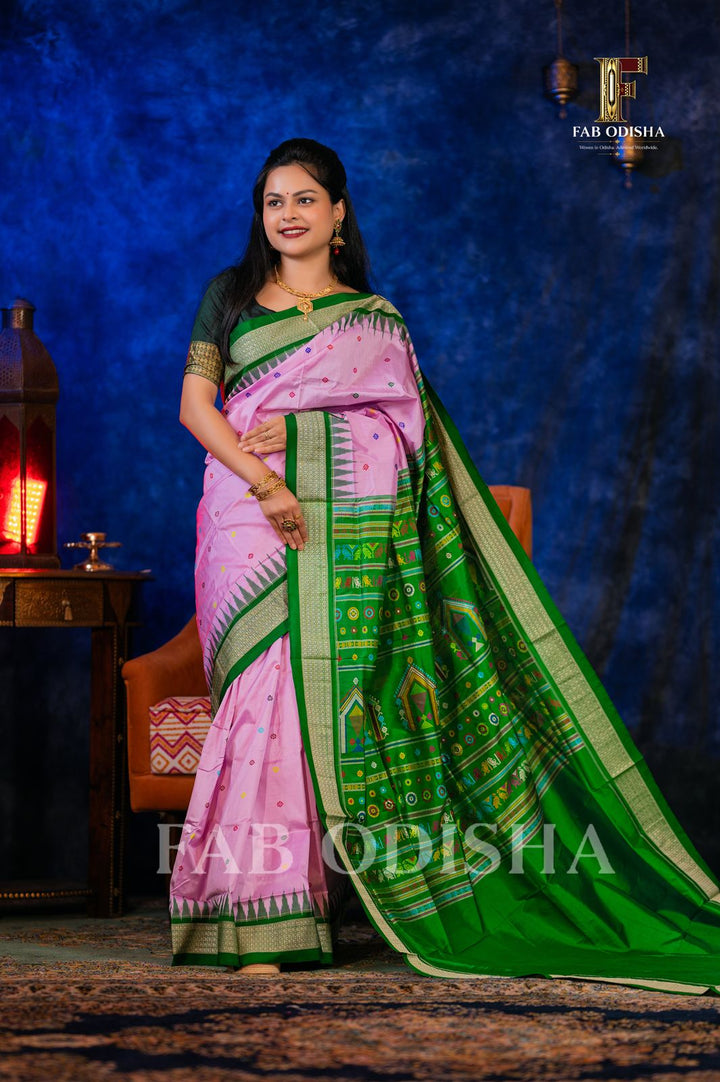KAMALMOHINI HERITAGE DOLABEDI SAMBALPURI HANDLOOM SILK SAREE