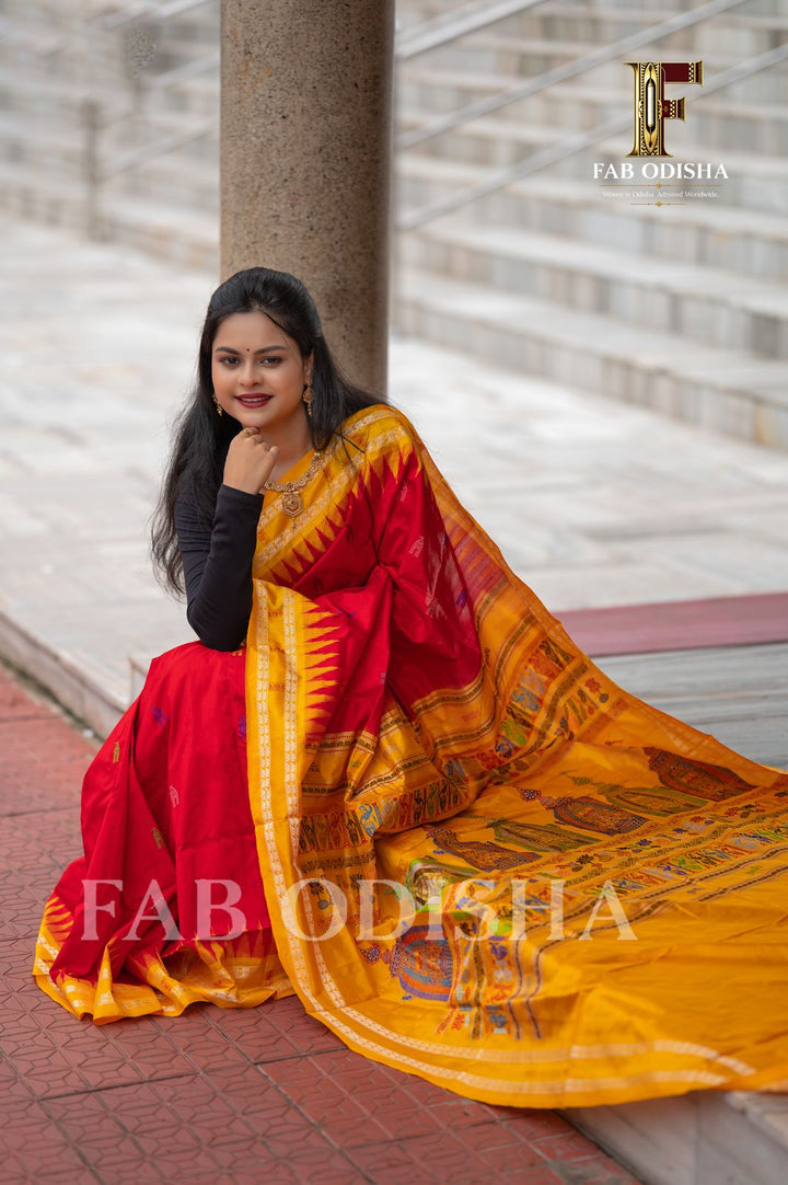 RATNA VEDI HERITAGE SAMBALPURI HANDLOOM PURE SILK SAREE