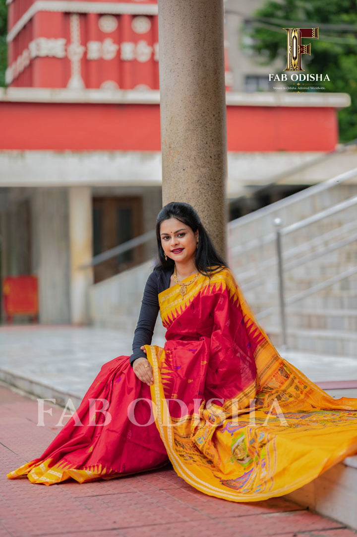 RATNA VEDI HERITAGE SAMBALPURI HANDLOOM PURE SILK SAREE