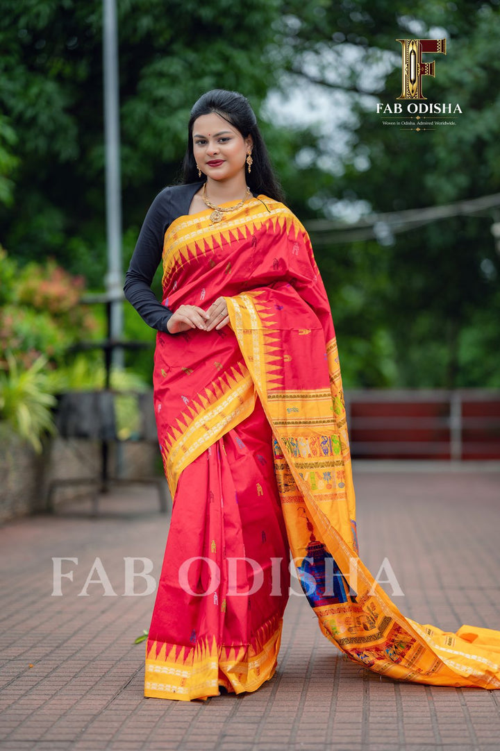 RATNA VEDI HERITAGE SAMBALPURI HANDLOOM PURE SILK SAREE