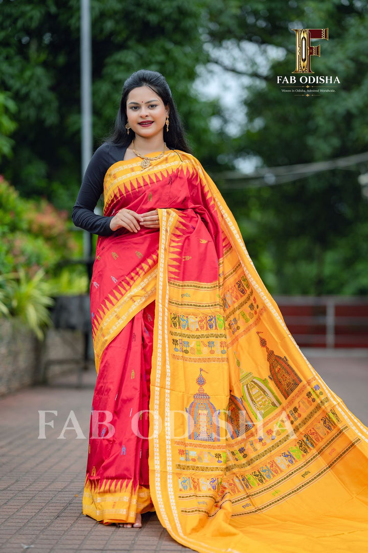 RATNA VEDI HERITAGE SAMBALPURI HANDLOOM PURE SILK SAREE