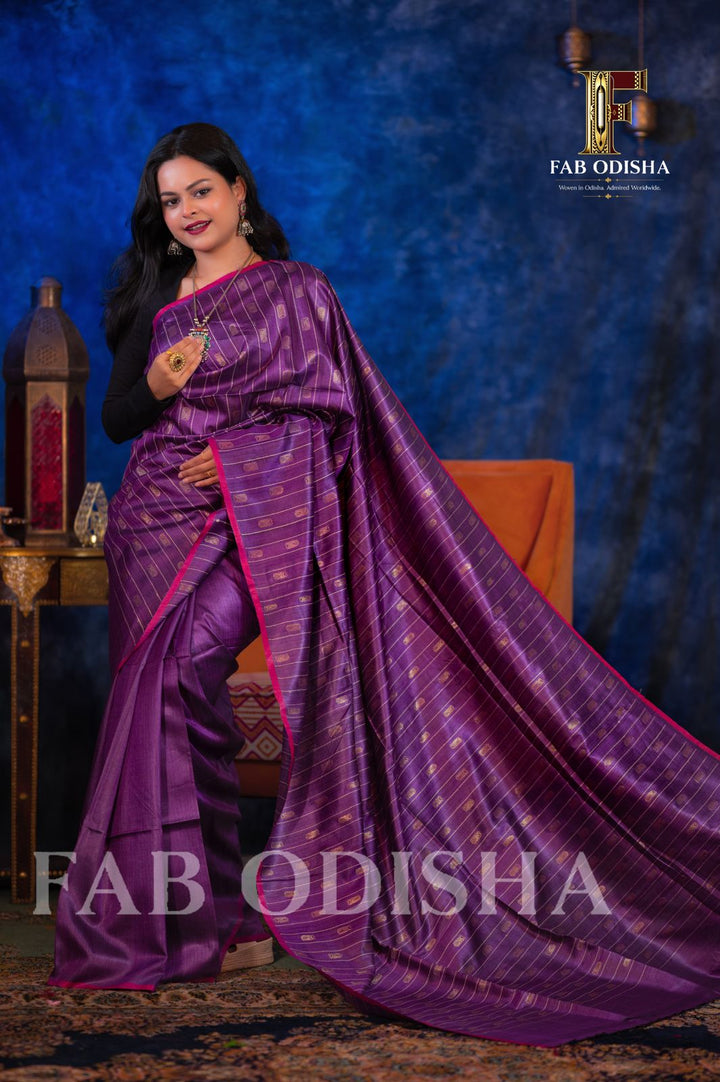 SHRINGAR SUTRA ZARI LUXE EDITION MASTER WEAVE FINE TUSSAR SILK SAREE