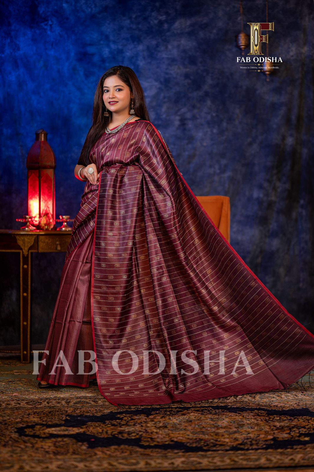 TATSAVI ZARI LUXE EDITION MASTER WEAVE FINE TUSSAR SILK SAREE