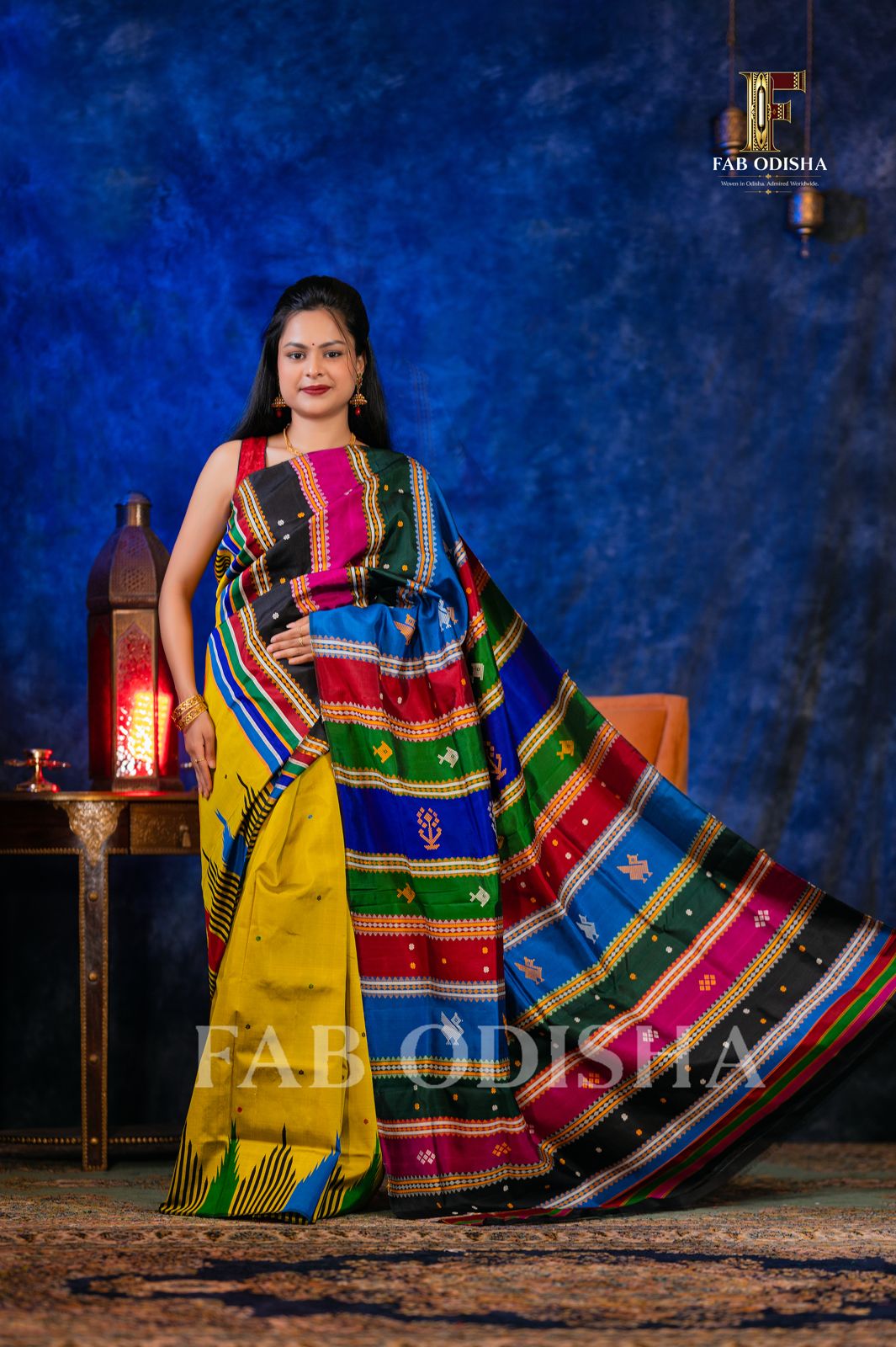 KALYANI VASTRA VANDANA BERHAMPURI HANDLOOM DOUBLE AANCHAL PURE SILK PATTA SAREE