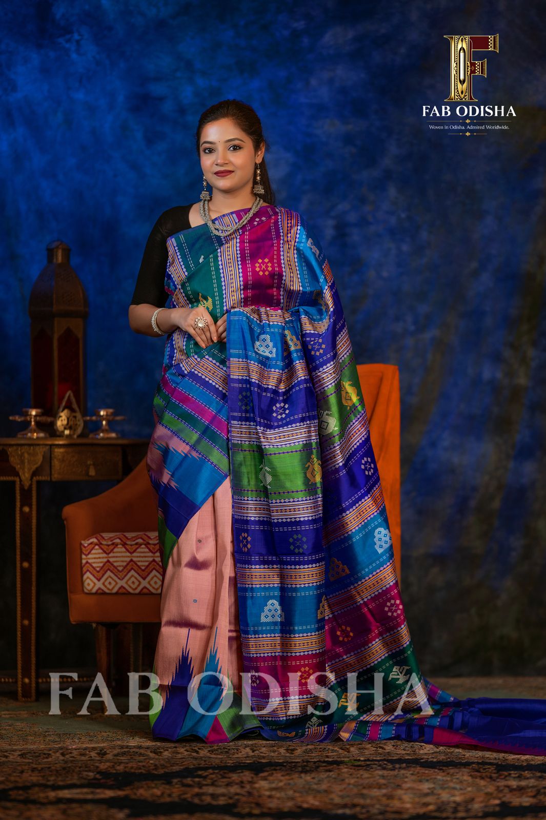 GAURI SUTRA BERHAMPURI HANDLOOM DOUBLE AANCHAL PURE SILK PATTA SAREE