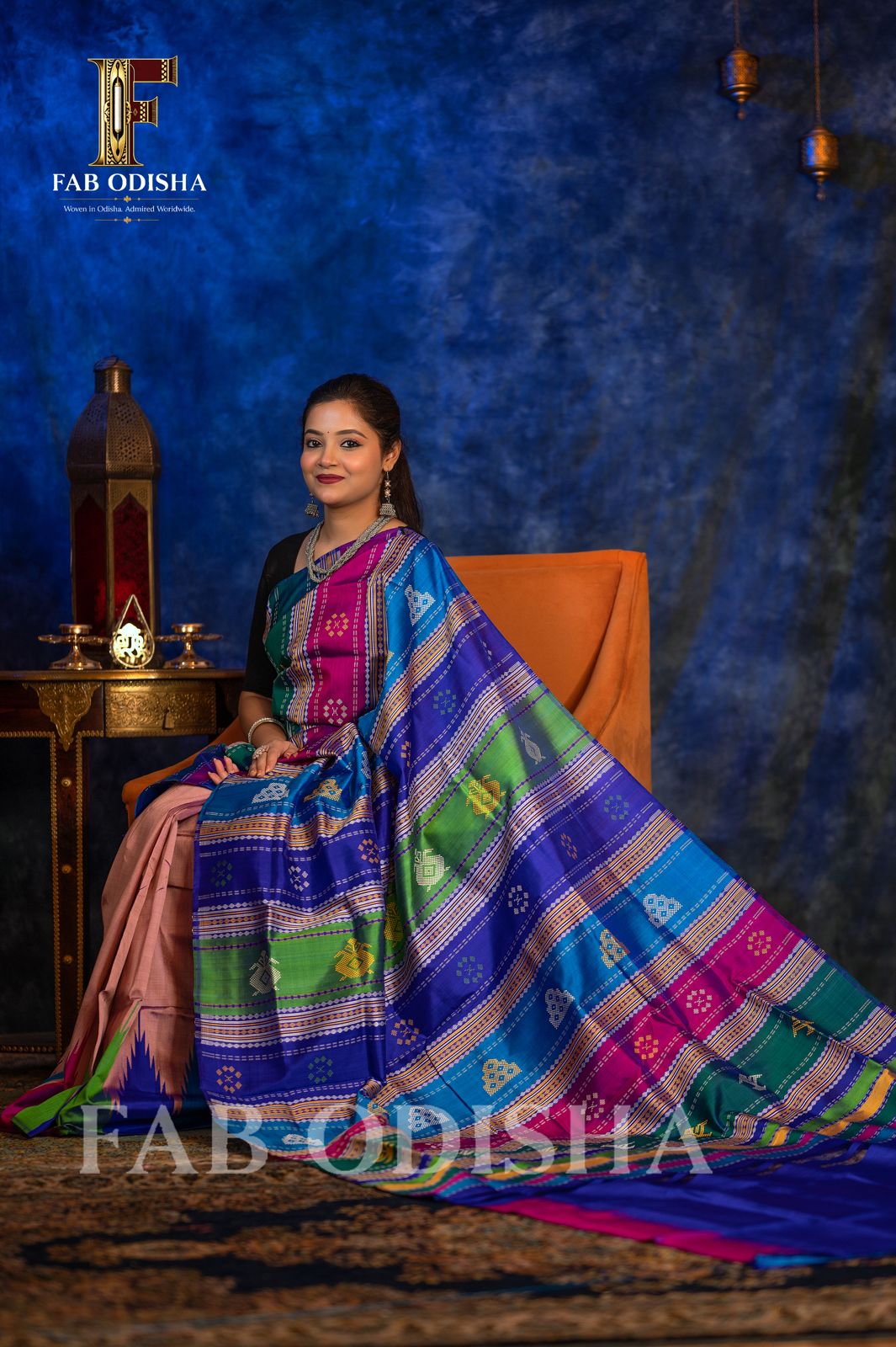 GAURI SUTRA BERHAMPURI HANDLOOM DOUBLE AANCHAL PURE SILK PATTA SAREE