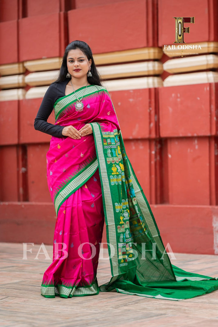 RAM DARBAR HERITAGE SAMBALPURI HANDLOOM PURE SILK SAREE