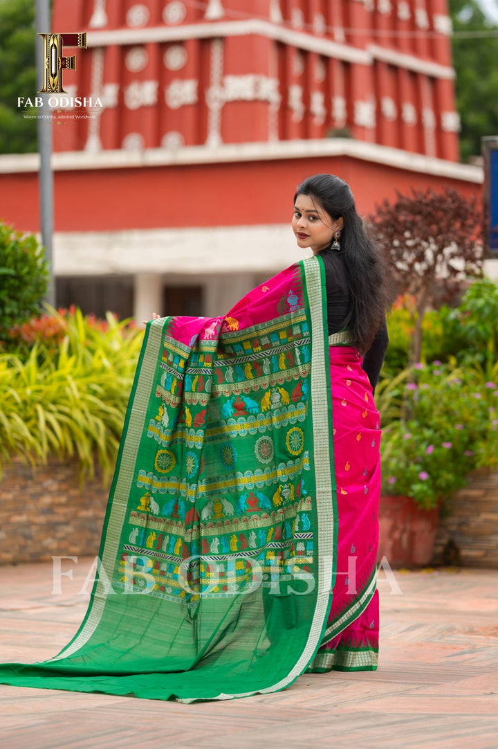 RAM DARBAR HERITAGE SAMBALPURI HANDLOOM PURE SILK SAREE