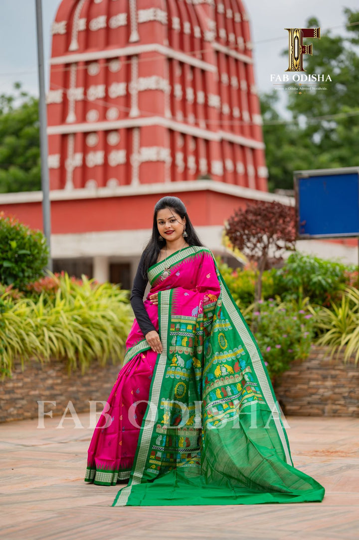 RAM DARBAR HERITAGE SAMBALPURI HANDLOOM PURE SILK SAREE