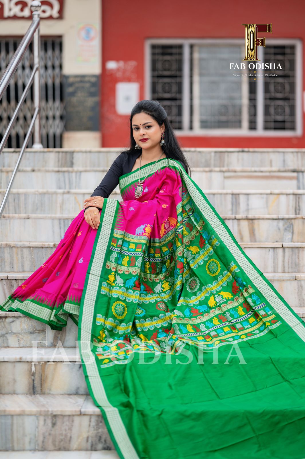 RAM DARBAR HERITAGE SAMBALPURI HANDLOOM PURE SILK SAREE