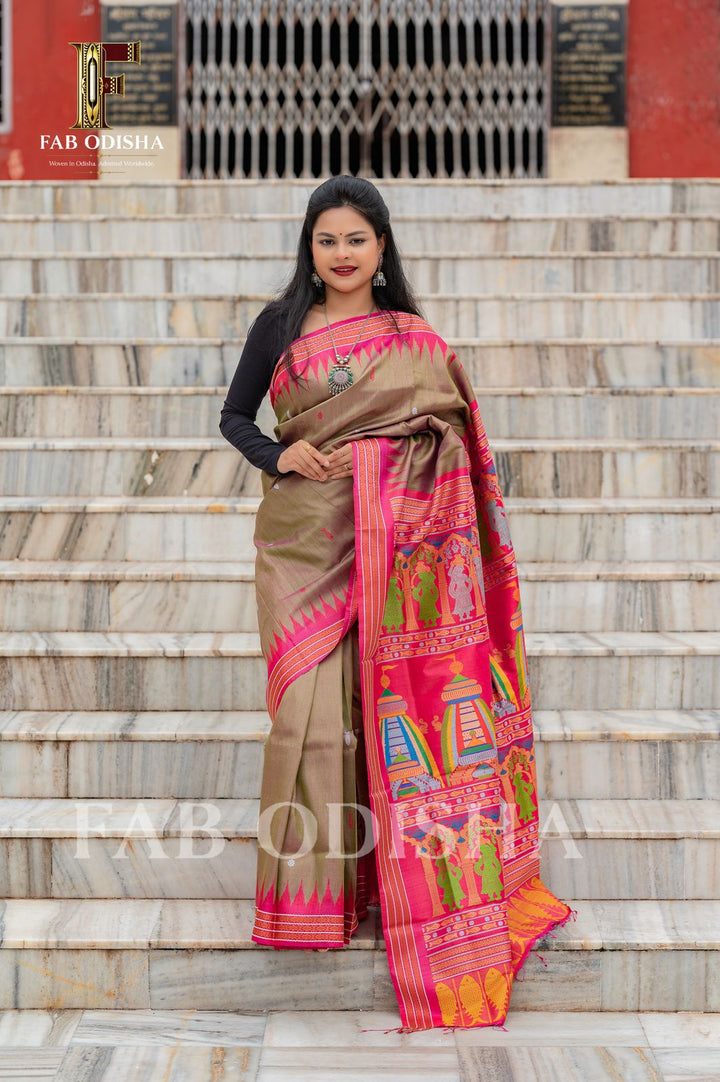 PURUSHOTTAM SHREE KHETRA HERITAGE EXCLUSIVE FINE TUSSAR SILK SAREE