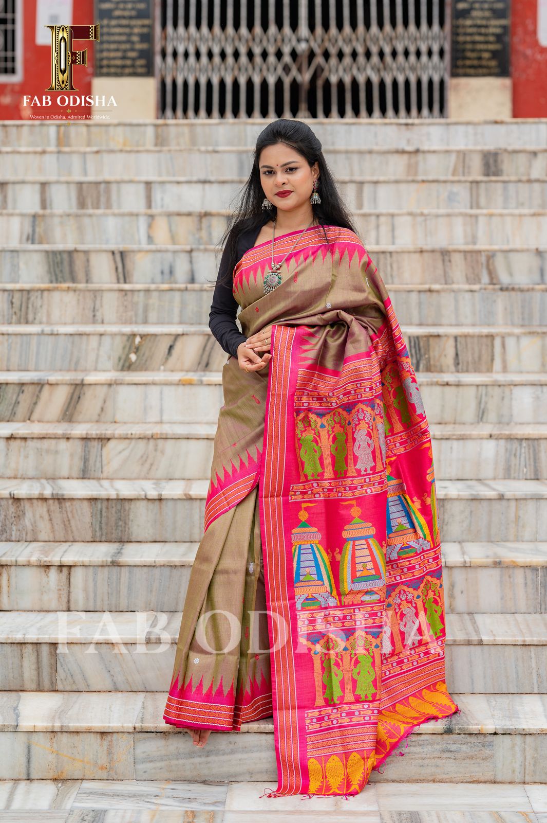 PURUSHOTTAM SHREE KHETRA HERITAGE EXCLUSIVE FINE TUSSAR SILK SAREE