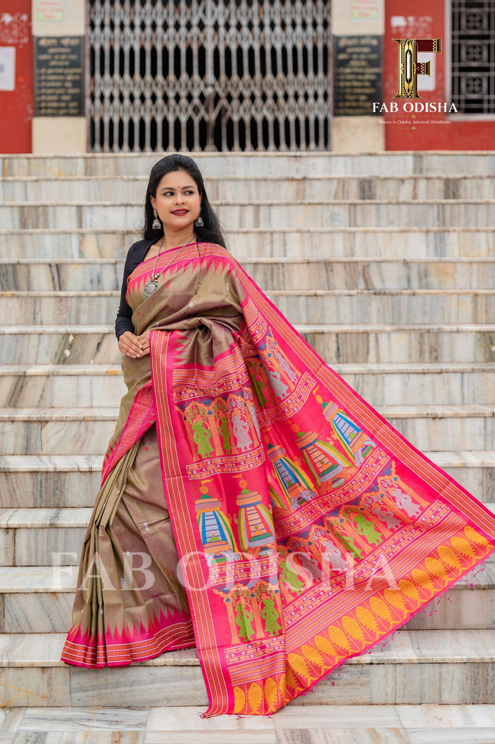 PURUSHOTTAM SHREE KHETRA HERITAGE EXCLUSIVE FINE TUSSAR SILK SAREE