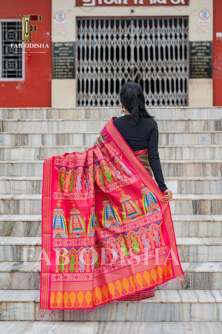 PURUSHOTTAM SHREE KHETRA HERITAGE EXCLUSIVE FINE TUSSAR SILK SAREE