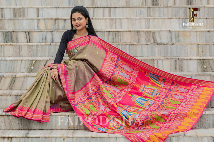 PURUSHOTTAM SHREE KHETRA HERITAGE EXCLUSIVE FINE TUSSAR SILK SAREE