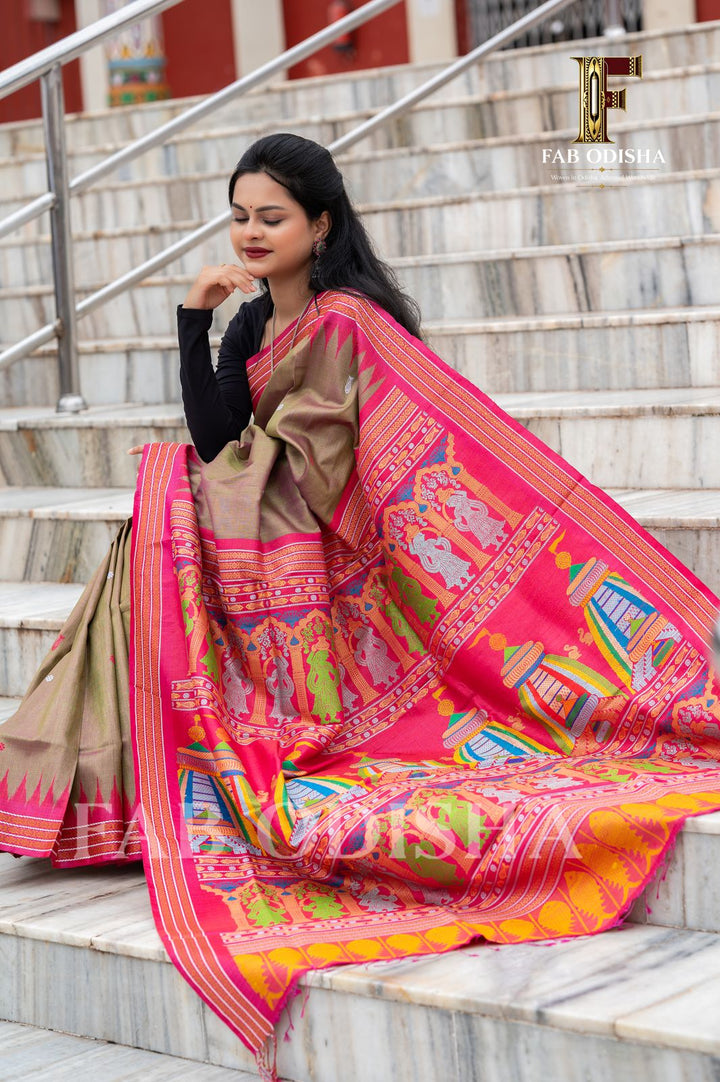 PURUSHOTTAM SHREE KHETRA HERITAGE EXCLUSIVE FINE TUSSAR SILK SAREE