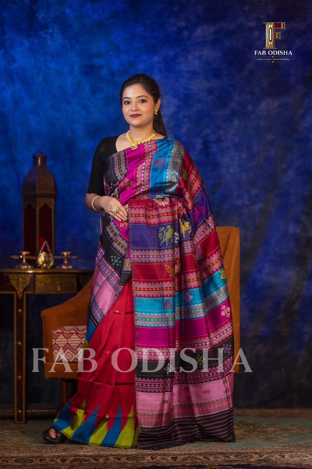 SANSKRITI DIVYA BERHAMPURI HANDLOOM DOUBLE AANCHAL PURE SILK PATTA SAREE