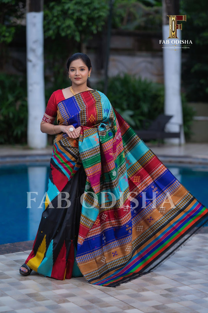 NIHARIKA NANDINI BERHAMPURI DOUBLE AANCHAL PURE SILK PATTA SAREE