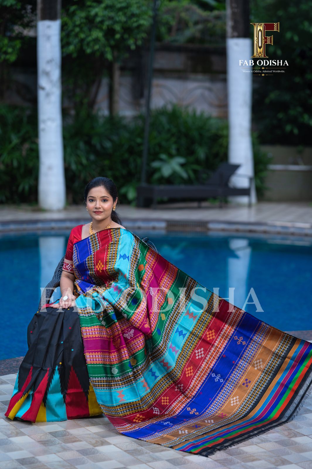 NIHARIKA NANDINI BERHAMPURI DOUBLE AANCHAL PURE SILK PATTA SAREE