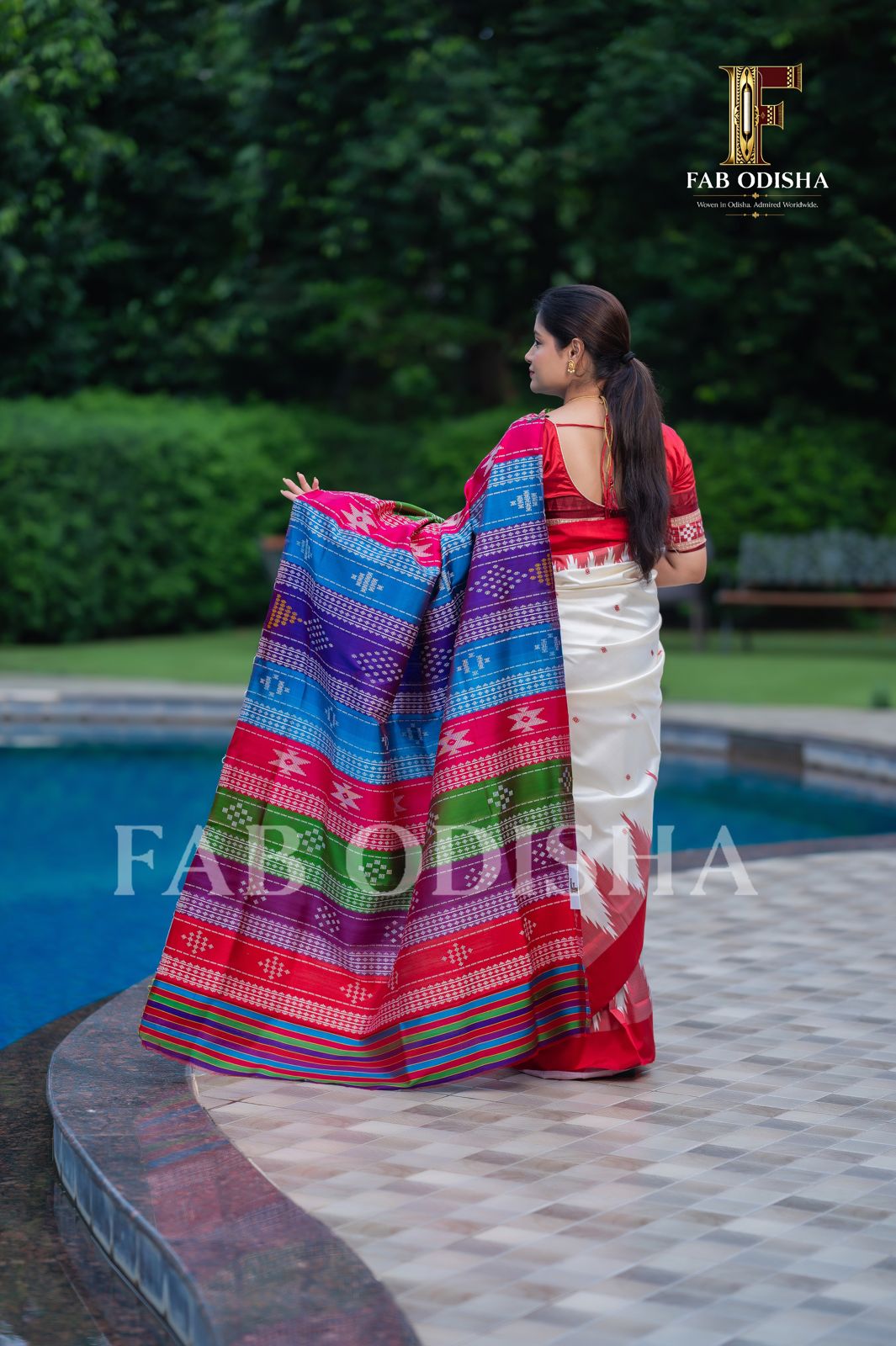 SITA MAN BASIYA BERHAMPURI DOUBLE AANCHAL PURE SILK PATTA SAREE