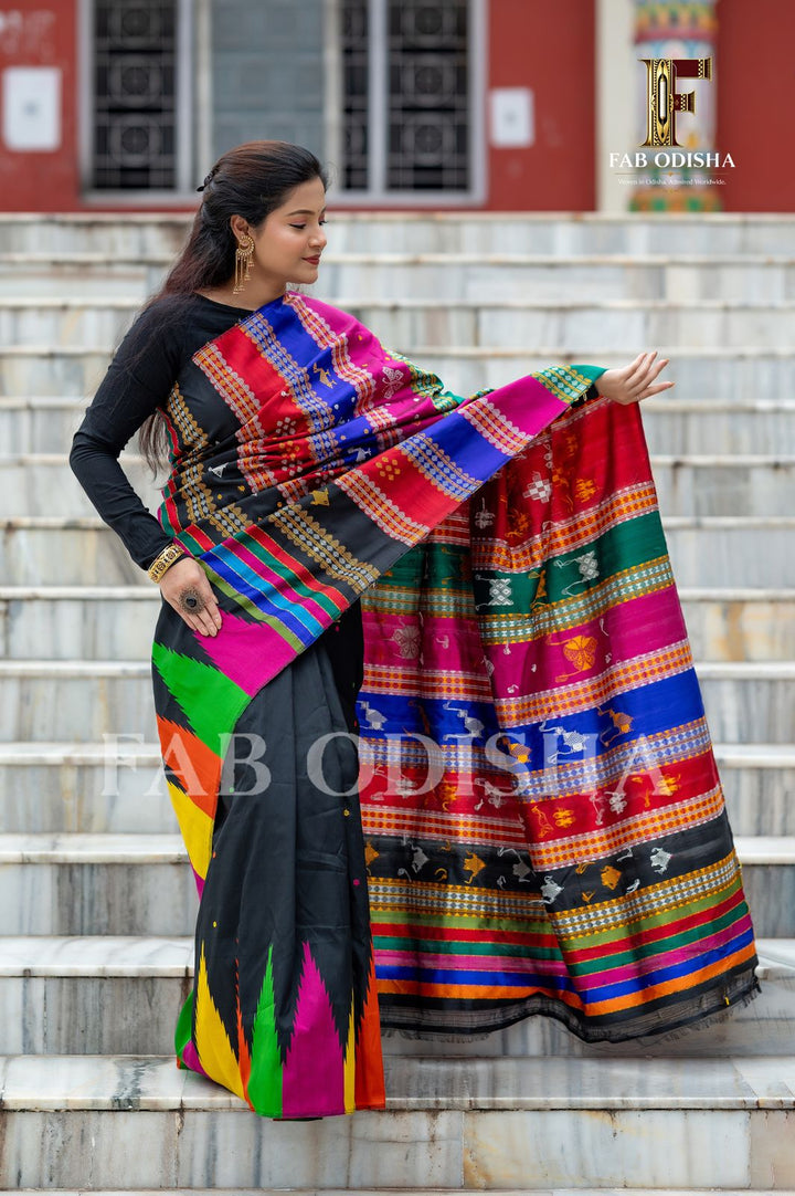 MANGALYA SUTRA BERHAMPURI DOUBLE AANCHAL PURE SILK PATTA SAREE