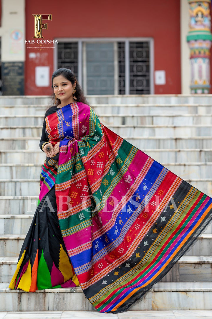 MANGALYA SUTRA BERHAMPURI DOUBLE AANCHAL PURE SILK PATTA SAREE