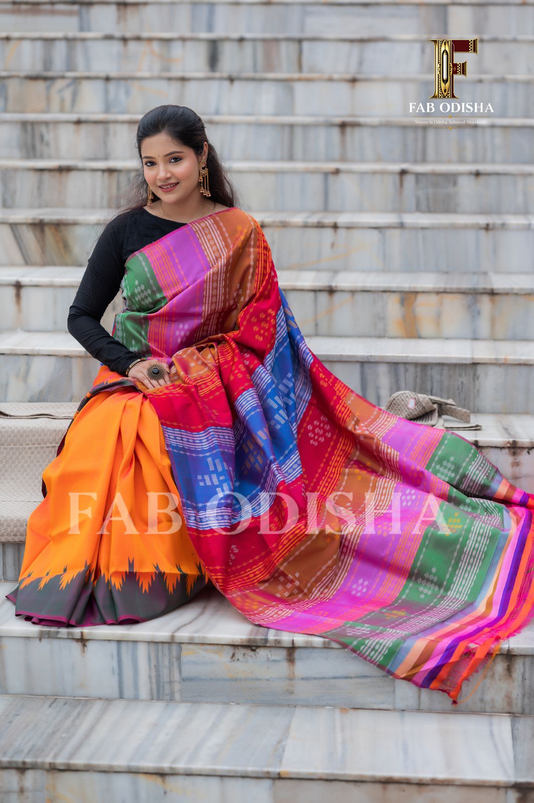 BHAGYALAKSHMI BRIDAL RESPLENDANT BERHAMPURI DOUBLE AANCHAL PURE SILK PATTA SAREE