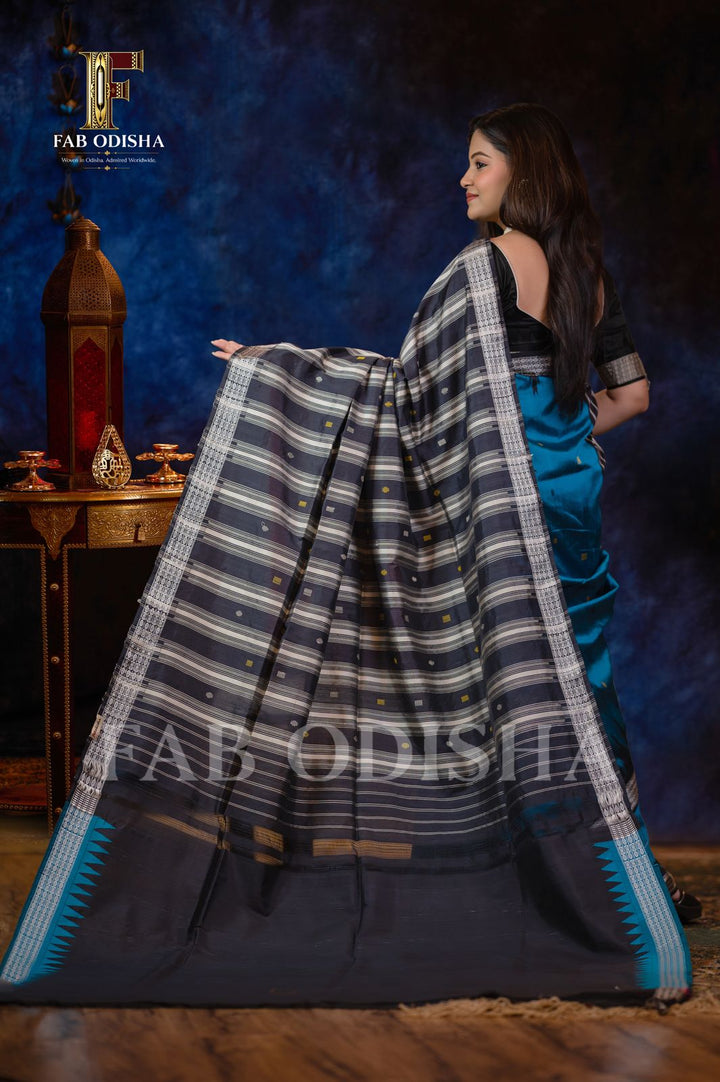 SWAROOPA SAUMYA BERHAMPURI DOUBLE AANCHAL PURE SILK PATTA SAREE
