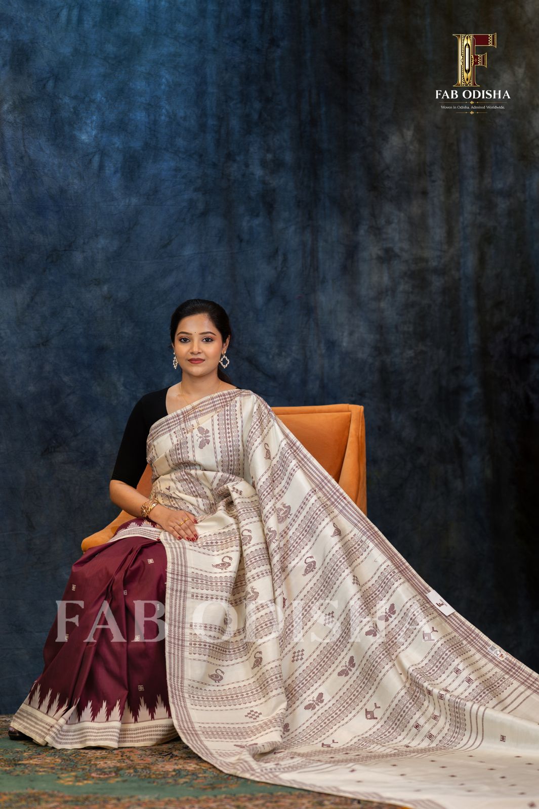 SITA DIVYA VASTRA NATURAL DYE BERHAMPURI DOUBLE AANCHAL PURE SILK PATTA SAREE