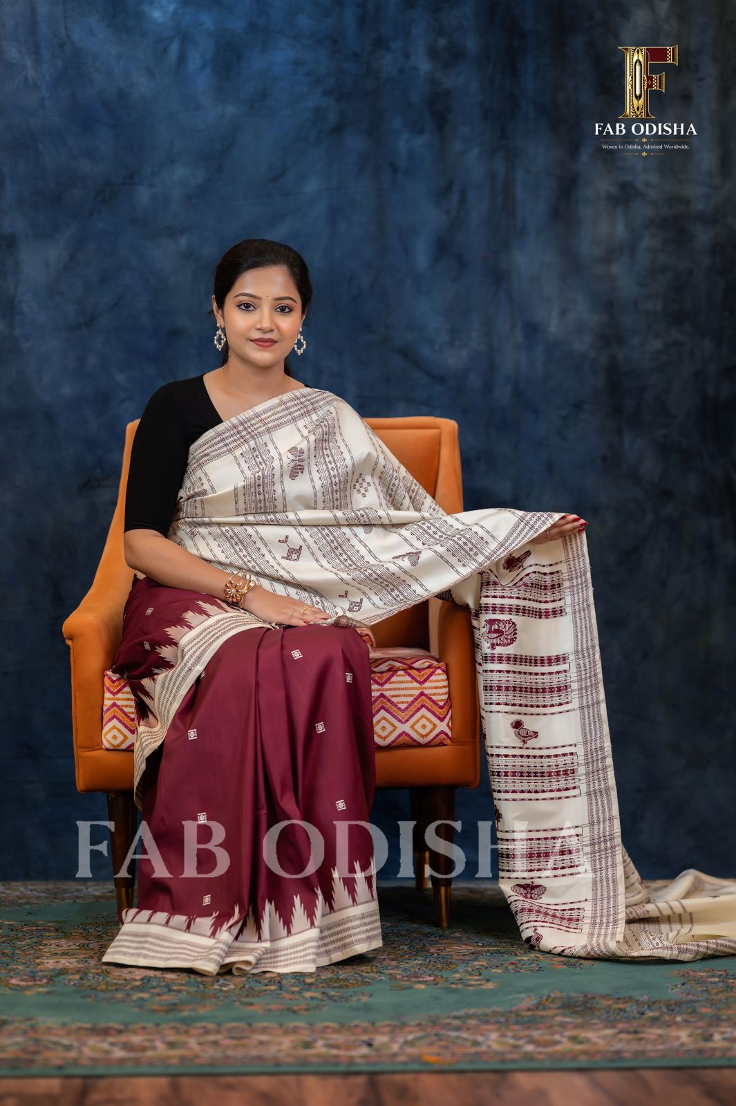SITA DIVYA VASTRA NATURAL DYE BERHAMPURI DOUBLE AANCHAL PURE SILK PATTA SAREE