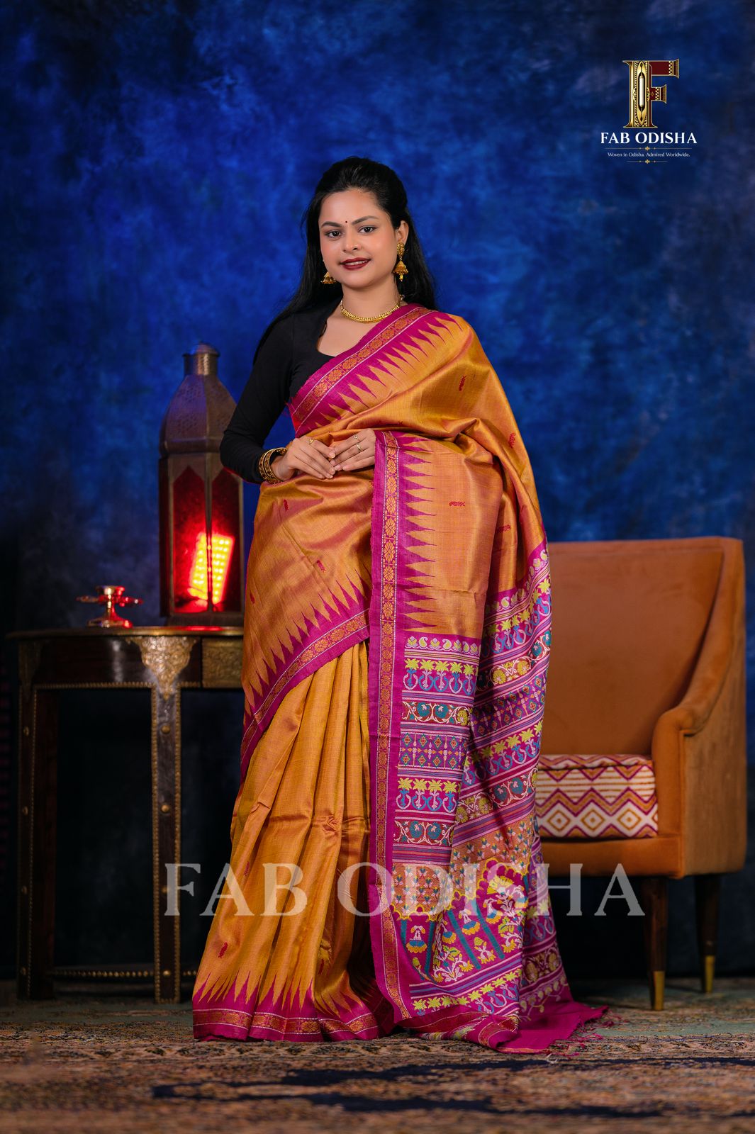 "DIVYA VANMAHOTSAV" RARE AND PREMIUM JACQUARD HAND-WOVEN FINE TUSSAR SILK SAREE