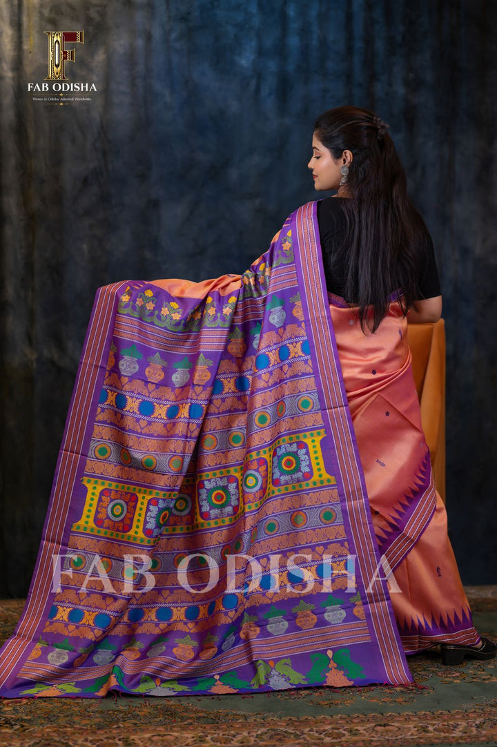 KOHINOOR ROYAL RARE AND PREMIUM JACQUARD HAND-WOVEN FINE TUSSAR SILK SAREE