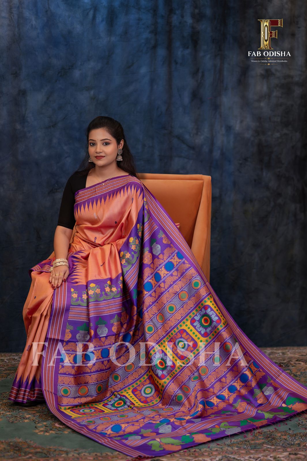 KOHINOOR ROYAL RARE AND PREMIUM JACQUARD HAND-WOVEN FINE TUSSAR SILK SAREE