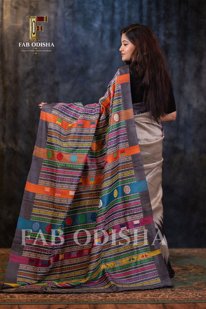 MALIKA-E-KHAAS LUXE EDITION MASTER WEAVE FINE TUSSAR SILK SAREE