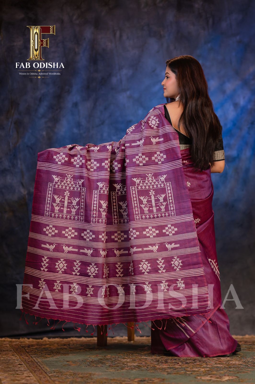 VAIBHAVI GANJAMI BOMKAI HERITAGE FINE TUSSAR SILK SAREE