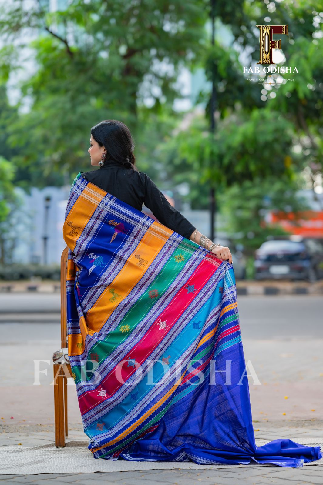 SEPHALIKA SUGANDHITA BERHAMPURI HANDLOOM DOUBLE AANCHAL PURE SILK PATTA SAREE