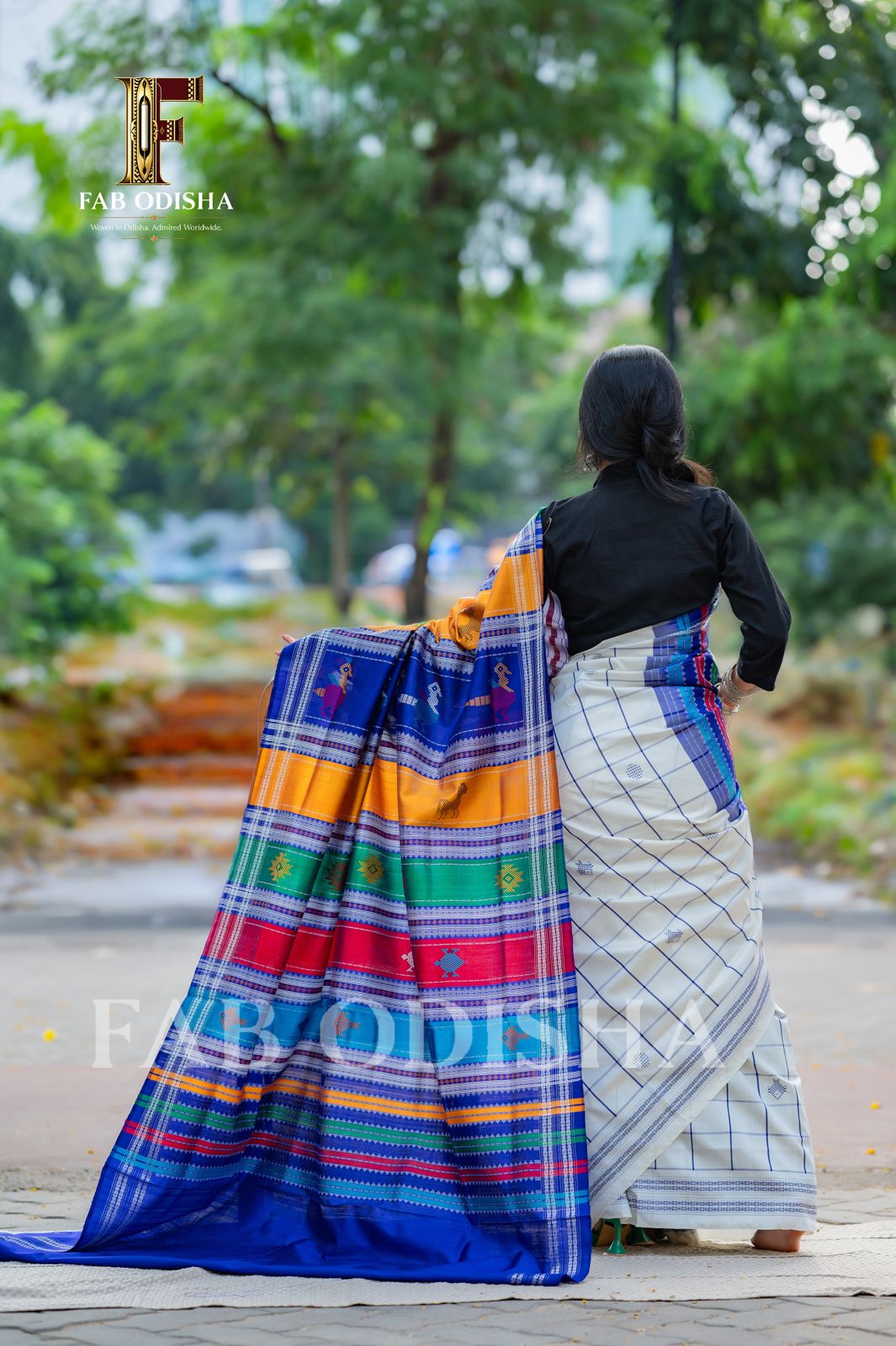 SEPHALIKA SUGANDHITA BERHAMPURI HANDLOOM DOUBLE AANCHAL PURE SILK PATTA SAREE