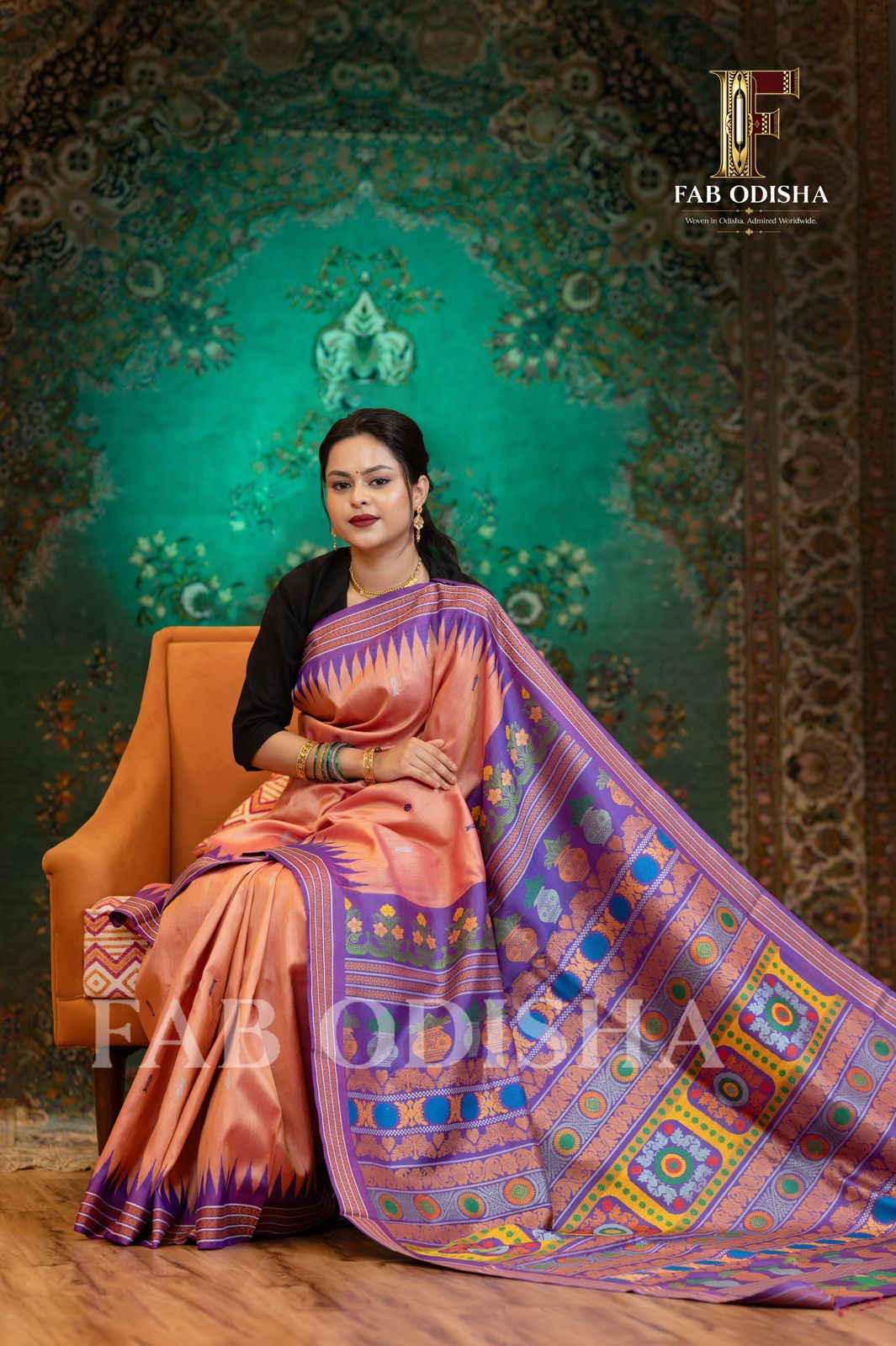 KOHINOOR ROYAL RARE AND PREMIUM JACQUARD HAND-WOVEN FINE TUSSAR SILK SAREE