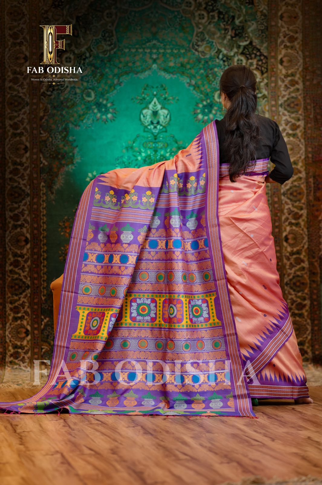 KOHINOOR ROYAL RARE AND PREMIUM JACQUARD HAND-WOVEN FINE TUSSAR SILK SAREE