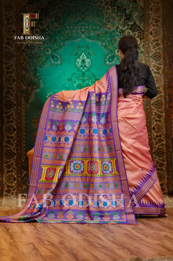 KOHINOOR ROYAL RARE AND PREMIUM JACQUARD HAND-WOVEN FINE TUSSAR SILK SAREE