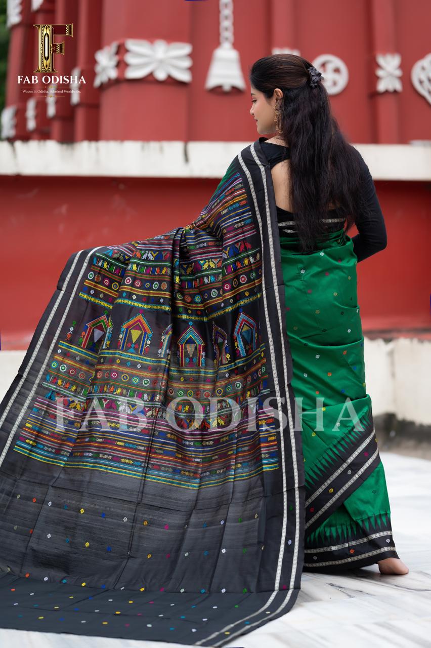 CHARULATA MANOHARI DOLABEDI HERITAGE SAMBALPURI HANDLOOM PURE SILK SAREE
