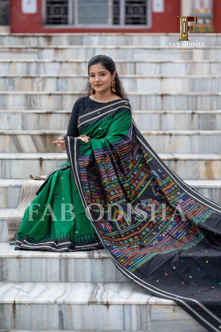 CHARULATA MANOHARI DOLABEDI HERITAGE SAMBALPURI HANDLOOM PURE SILK SAREE